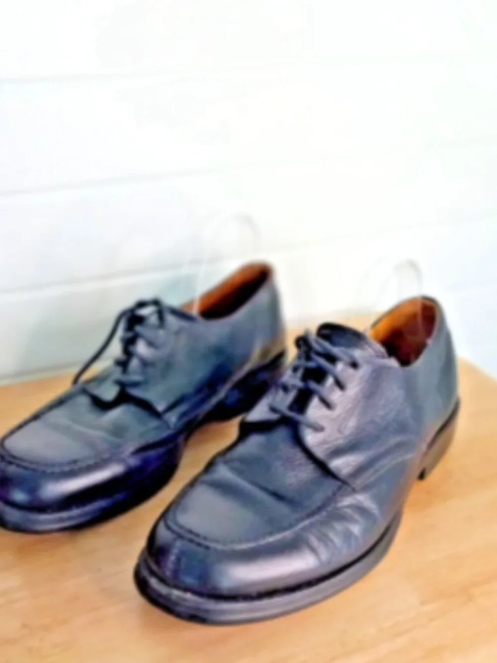Vineyard Black Leather Apron Toe Oxford Dress Shoes Mens 13D Made in Brazil